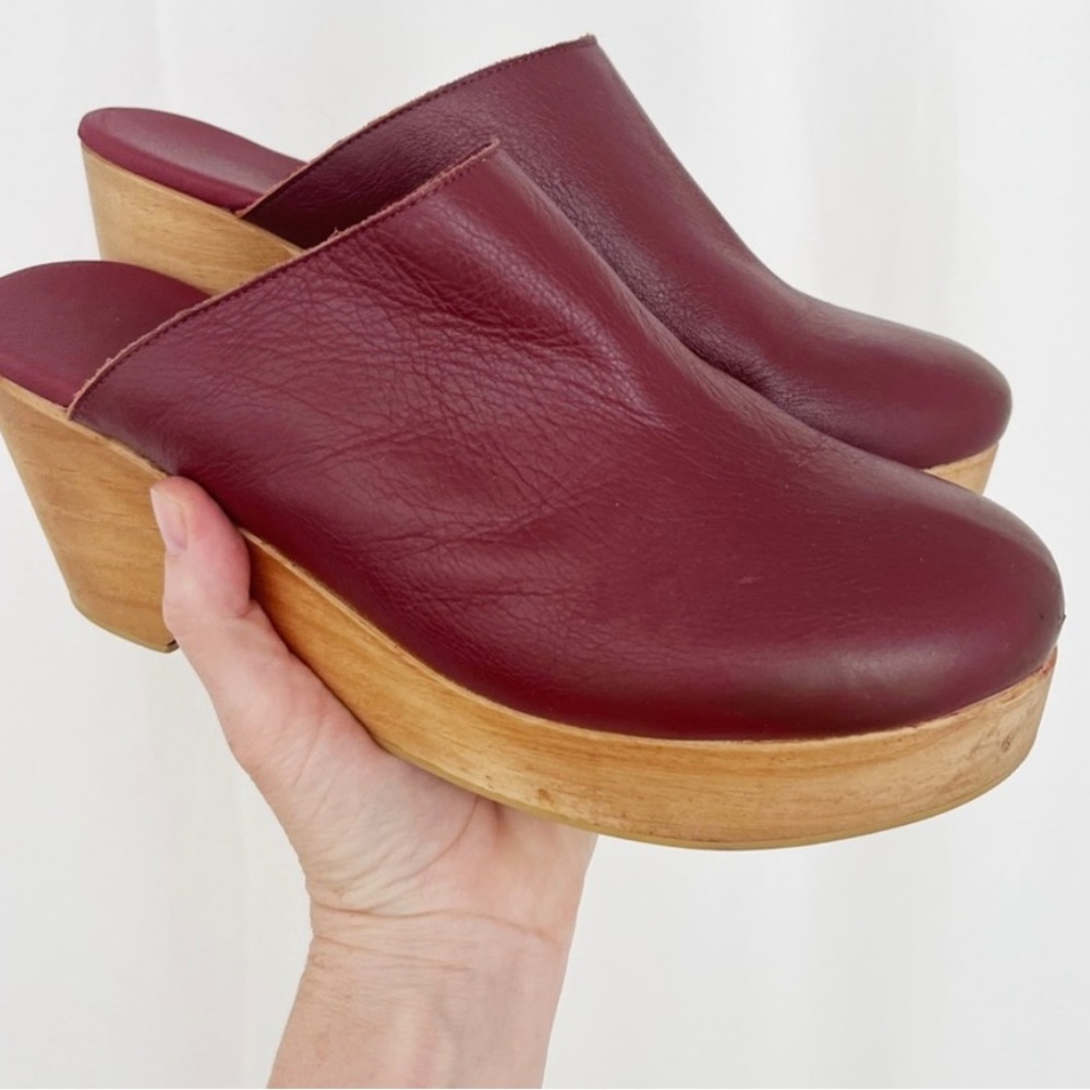 Burgundy Anthropologie Clogs size 8